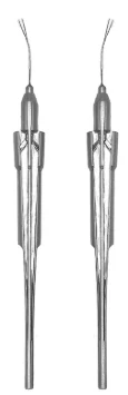 Left and right Awwad CAIRS micro forceps from Epsilon’s set photograph.